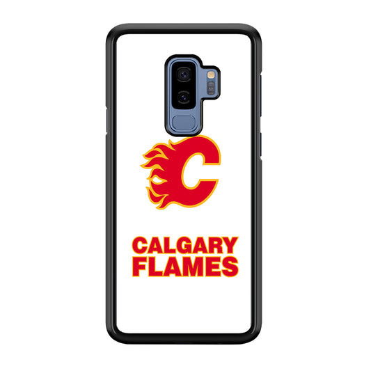 Calgary Flames White Samsung Galaxy S9 Plus Case