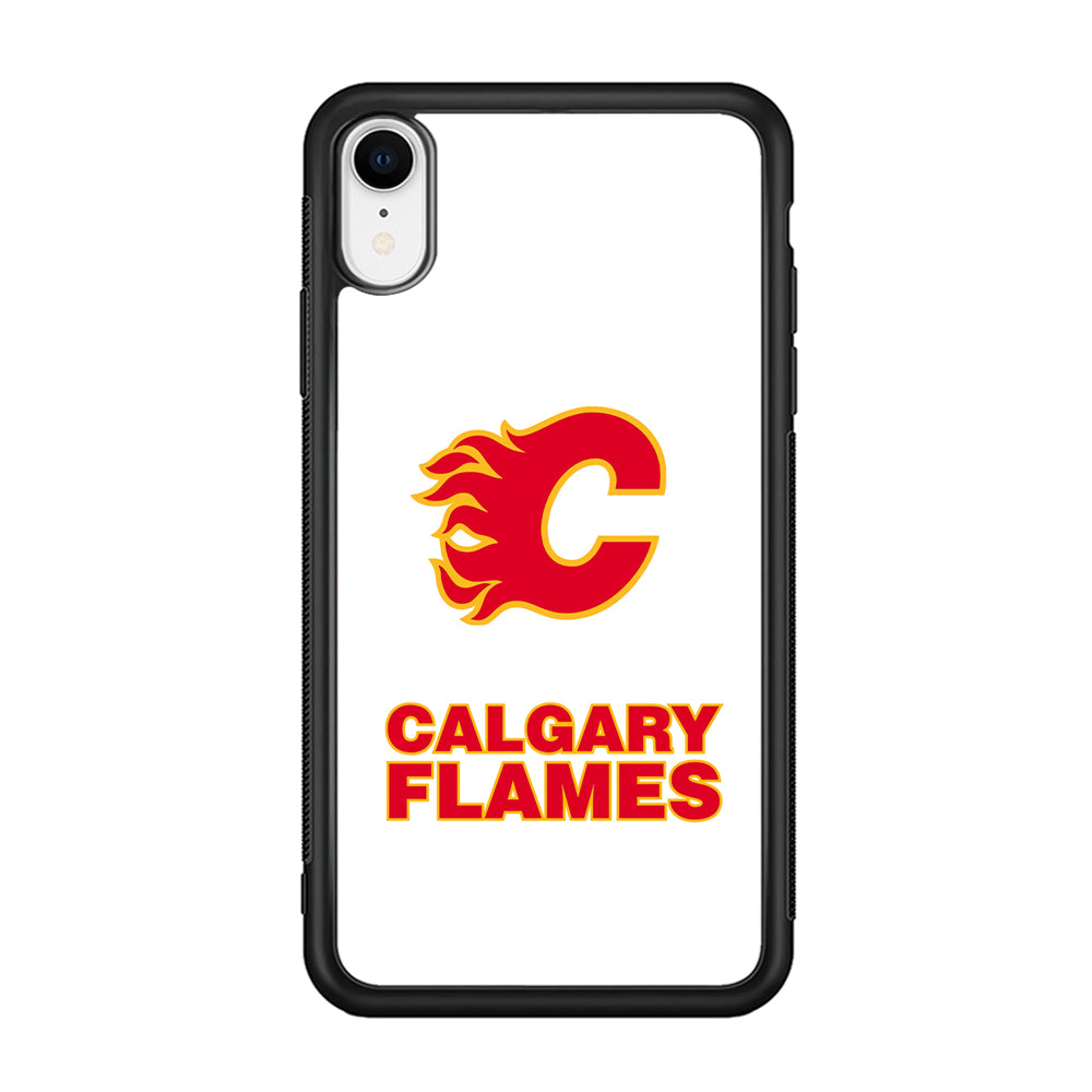 Calgary Flames White iPhone XR Case