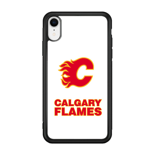 Calgary Flames White iPhone XR Case
