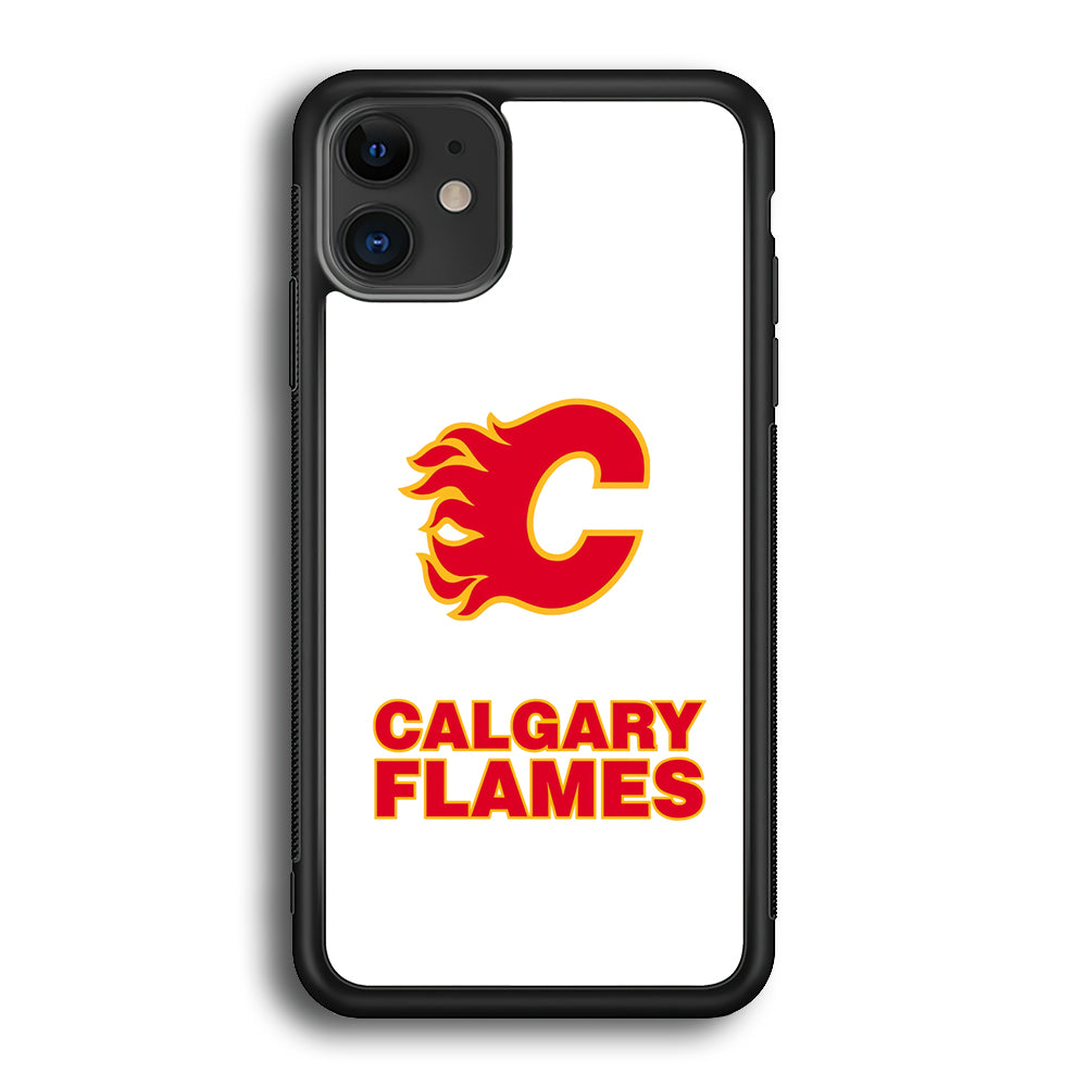 Calgary Flames White iPhone 12 Case