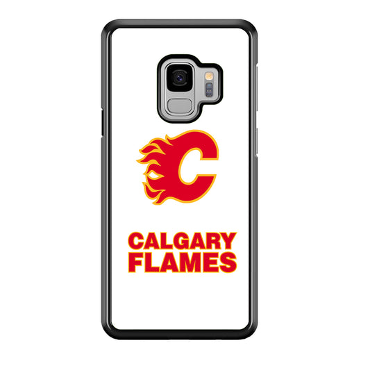 Calgary Flames White Samsung Galaxy S9 Case