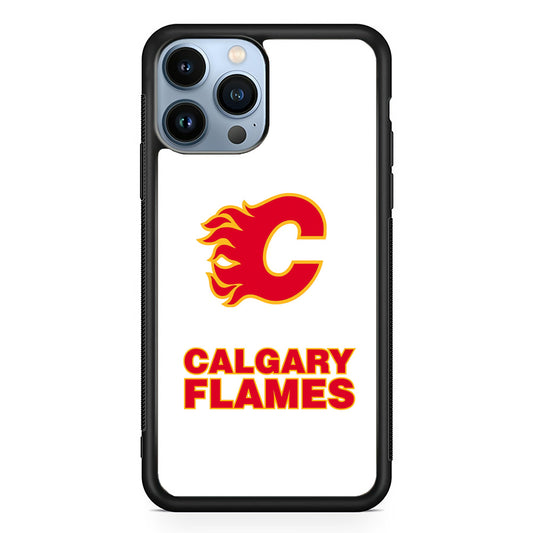 Calgary Flames White iPhone 13 Pro Max Case