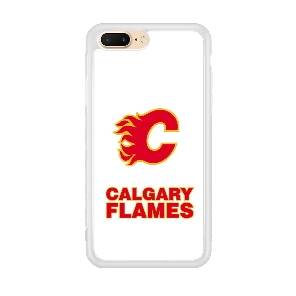 Calgary Flames White iPhone 8 Plus Case