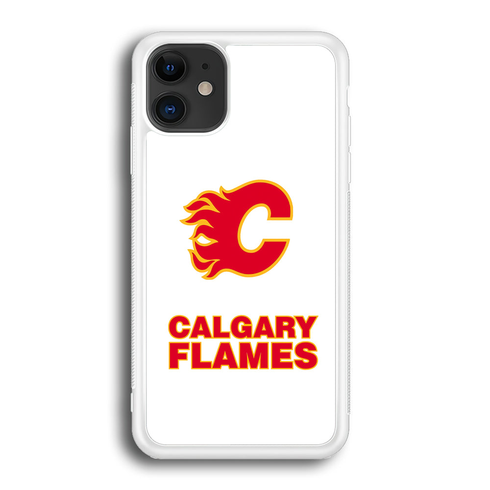 Calgary Flames White iPhone 12 Case