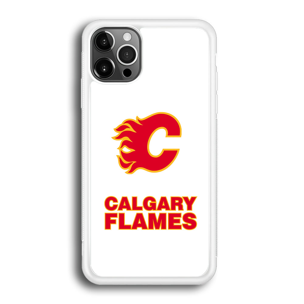 Calgary Flames White iPhone 12 Pro Max Case