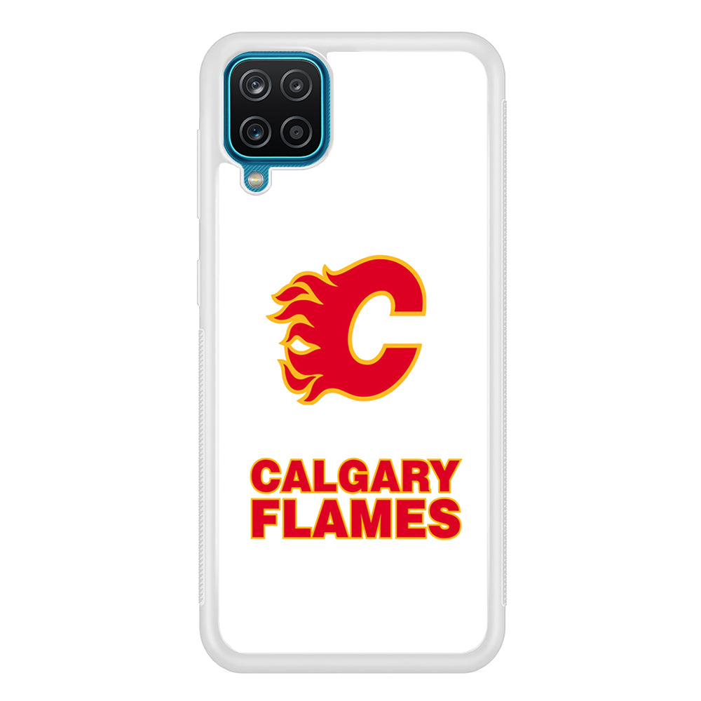Calgary Flames White Samsung Galaxy A12 Case