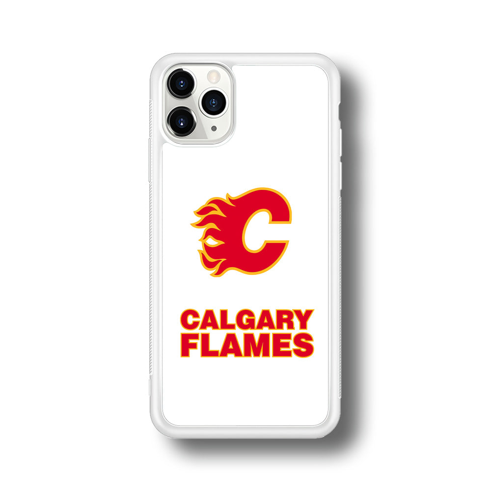 Calgary Flames White iPhone 11 Pro Max Case