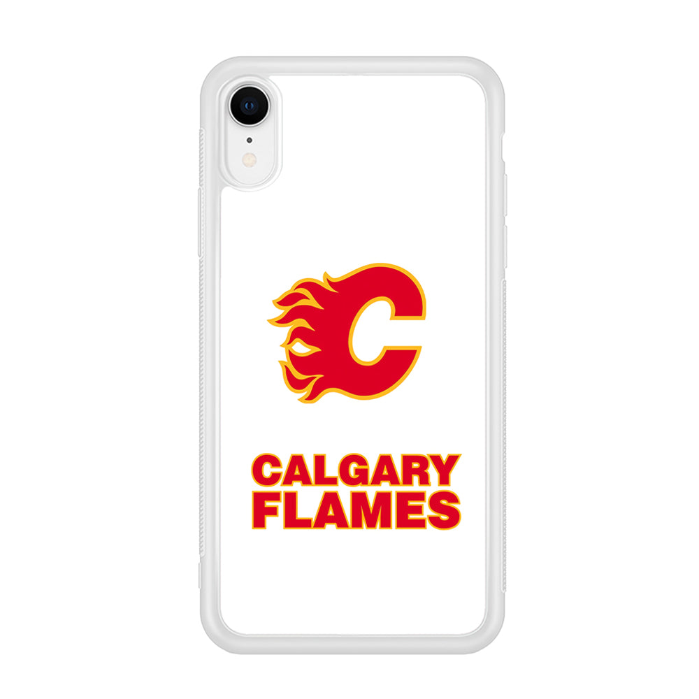 Calgary Flames White iPhone XR Case