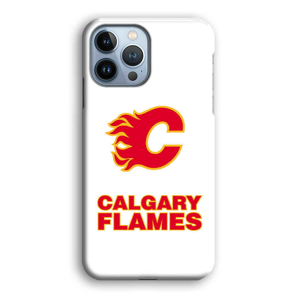 Calgary Flames White iPhone 13 Pro Max Case