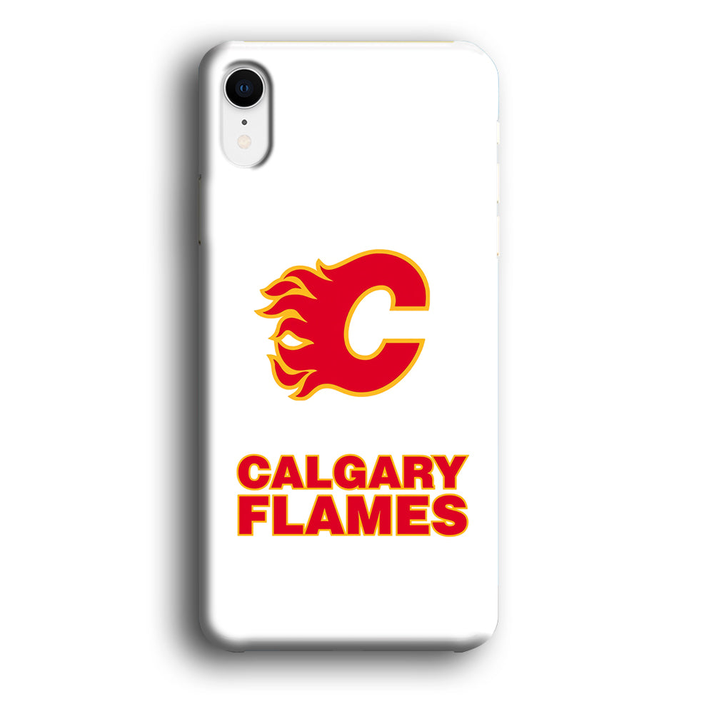 Calgary Flames White iPhone XR Case