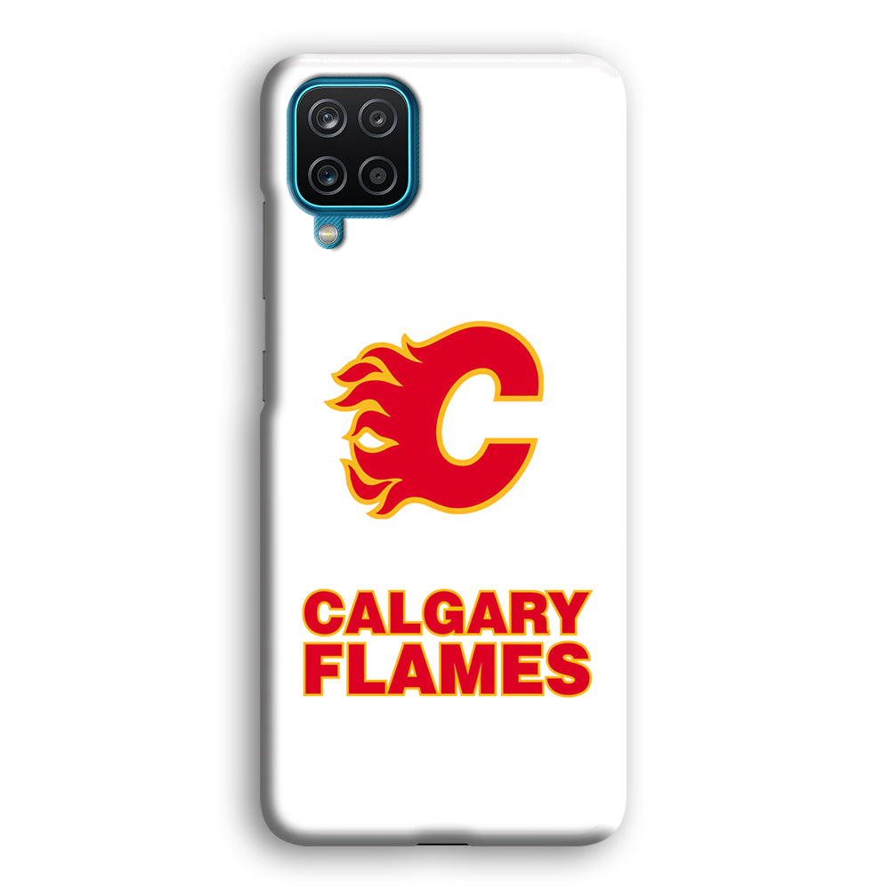 Calgary Flames White Samsung Galaxy A12 Case