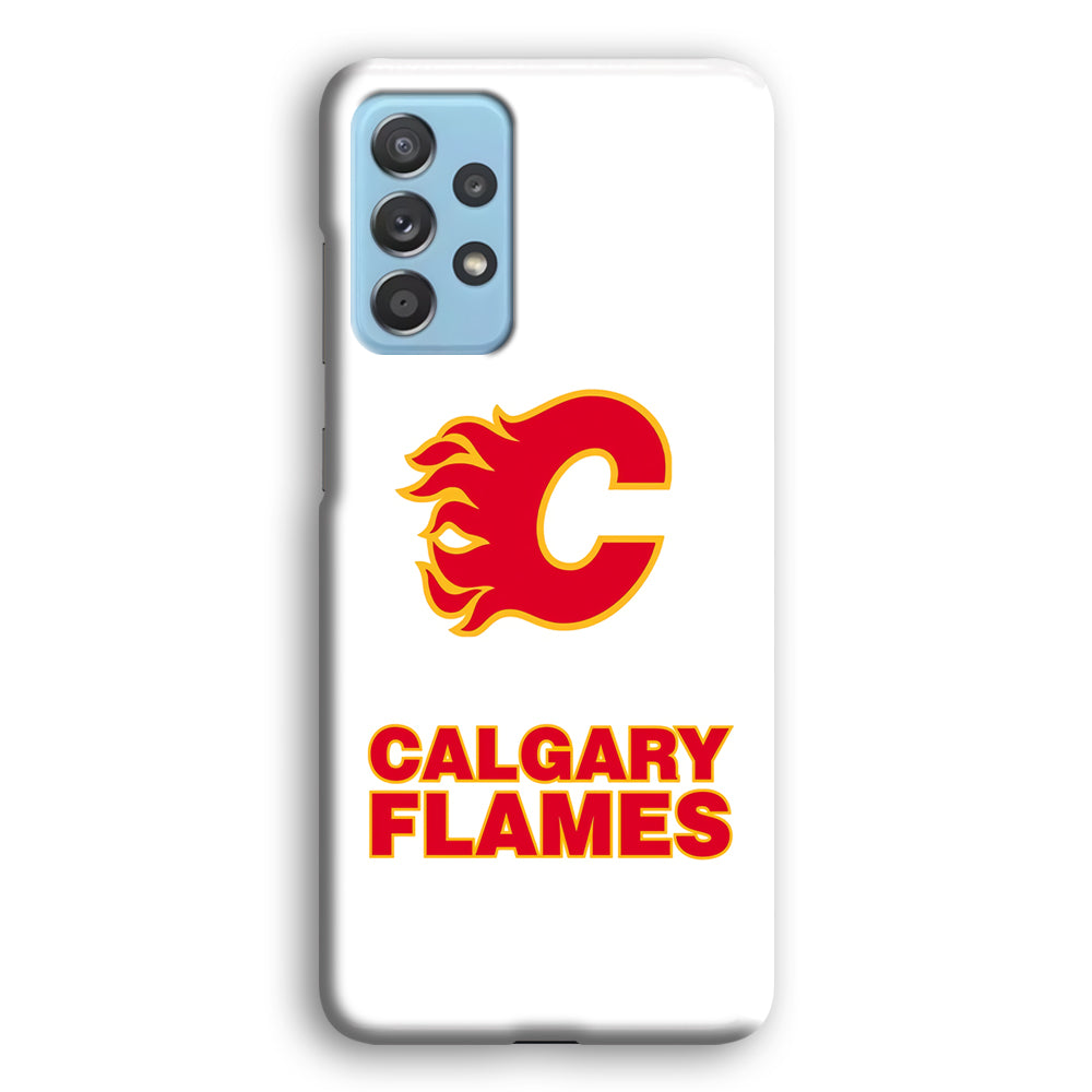 Calgary Flames White Samsung Galaxy A52 Case