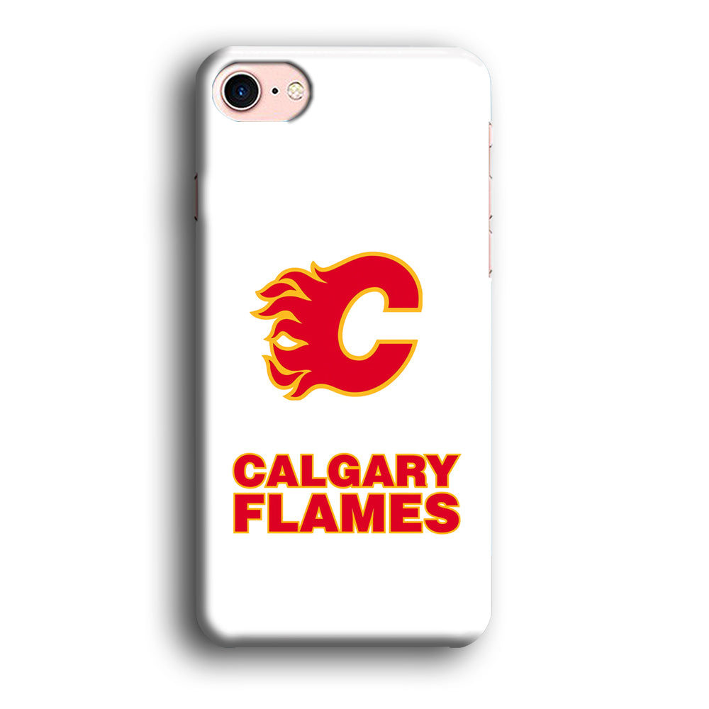 Calgary Flames White iPhone 8 Case