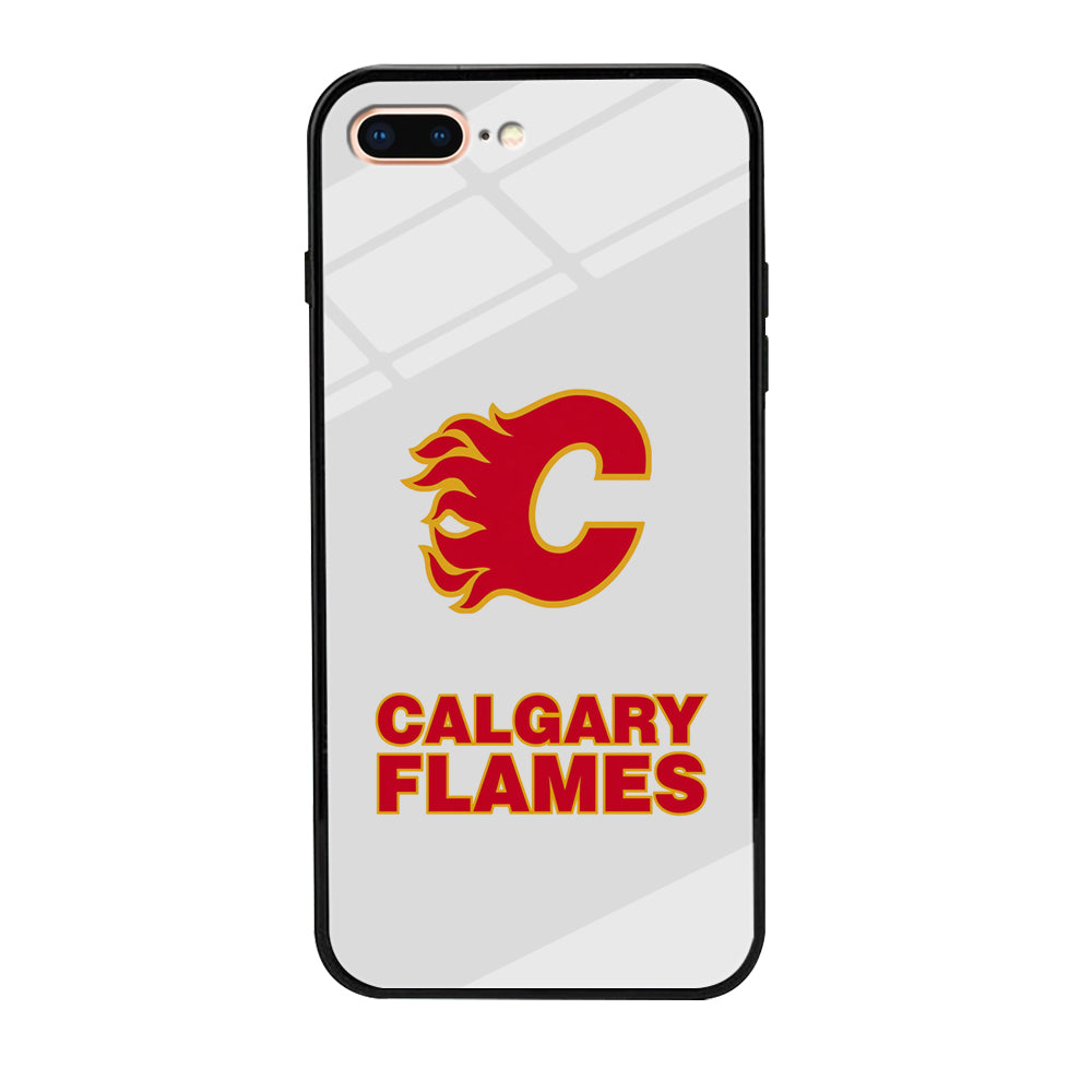 Calgary Flames White iPhone 8 Plus Case