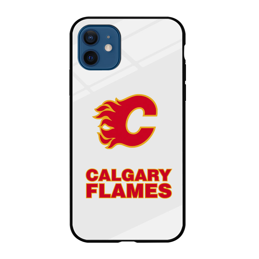 Calgary Flames White iPhone 12 Case