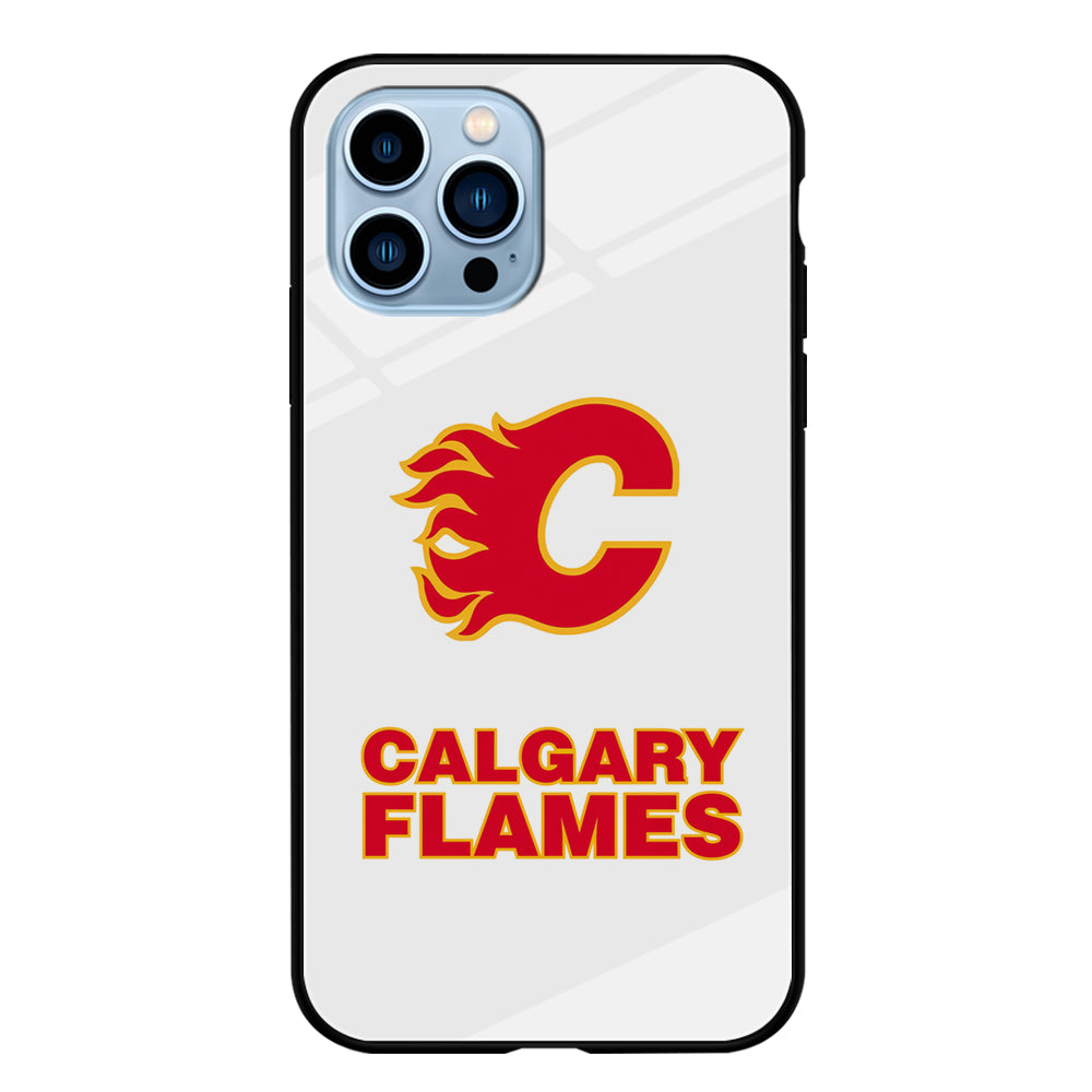 Calgary Flames White iPhone 13 Pro Max Case