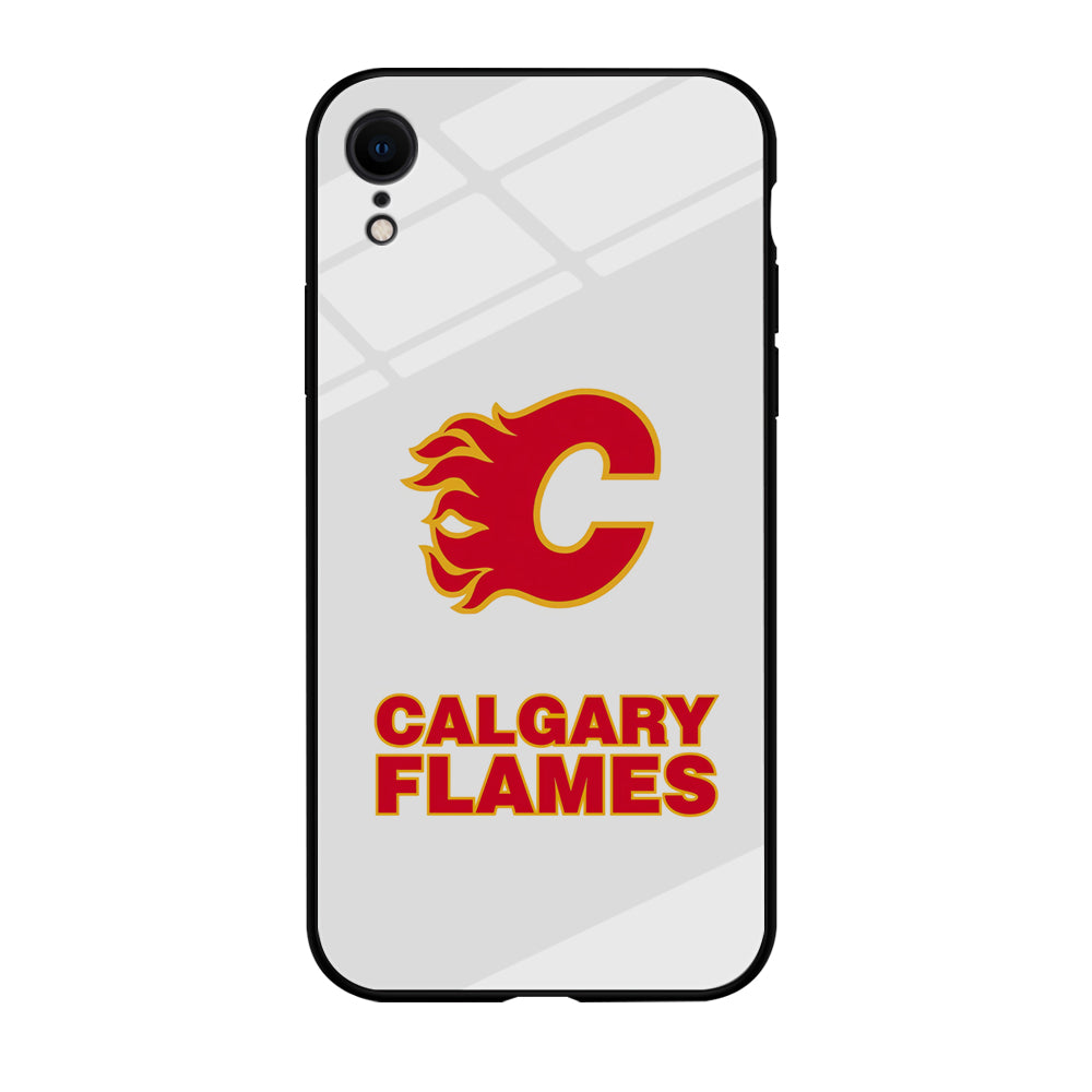 Calgary Flames White iPhone XR Case