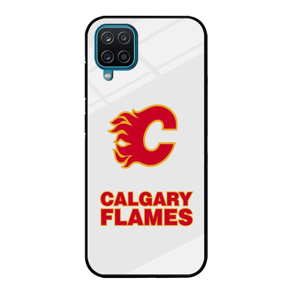 Calgary Flames White Samsung Galaxy A12 Case