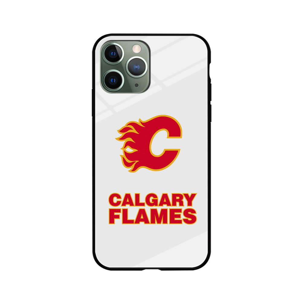 Calgary Flames White iPhone 11 Pro Max Case
