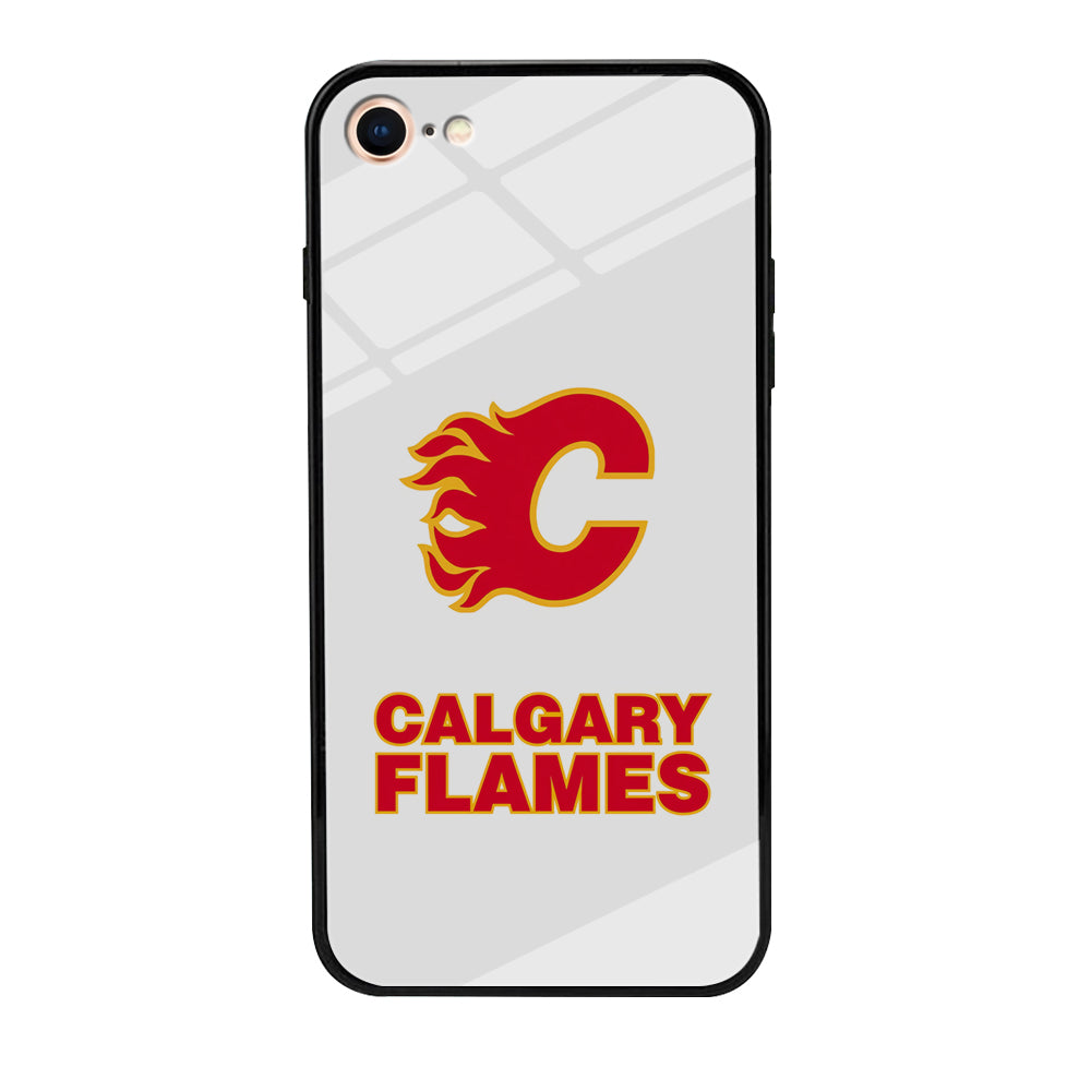 Calgary Flames White iPhone 8 Case