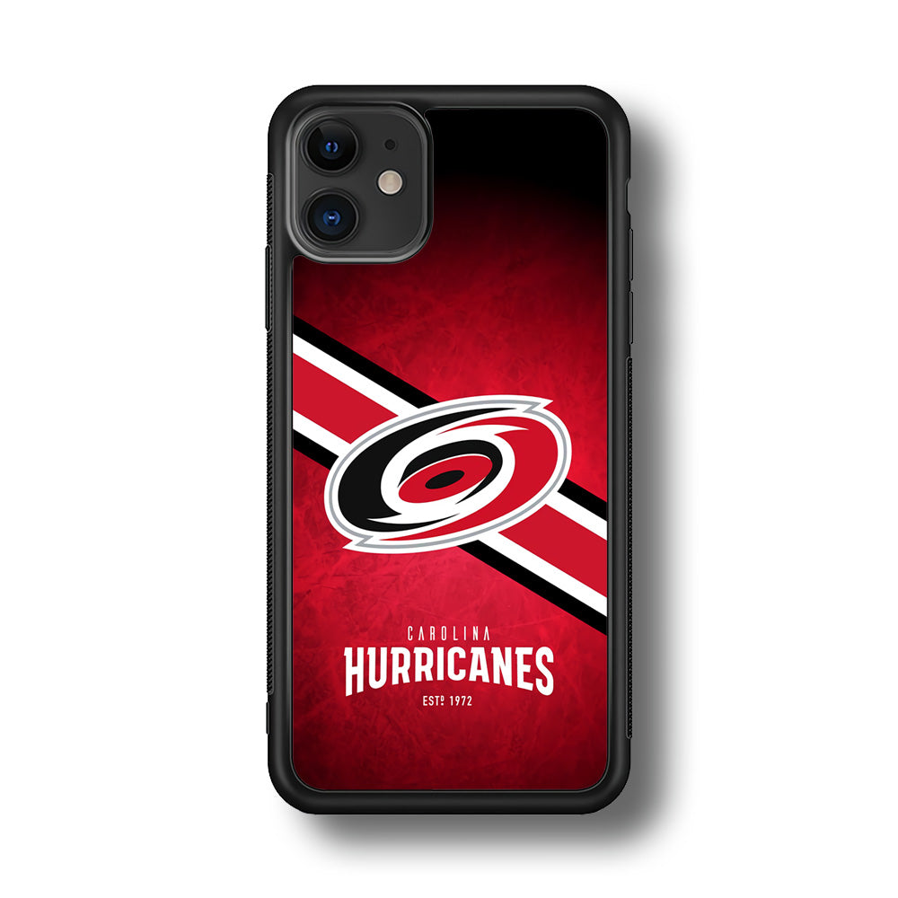 Carolina Hurricanes Team iPhone 11 Case Rubber Black (2D Case)