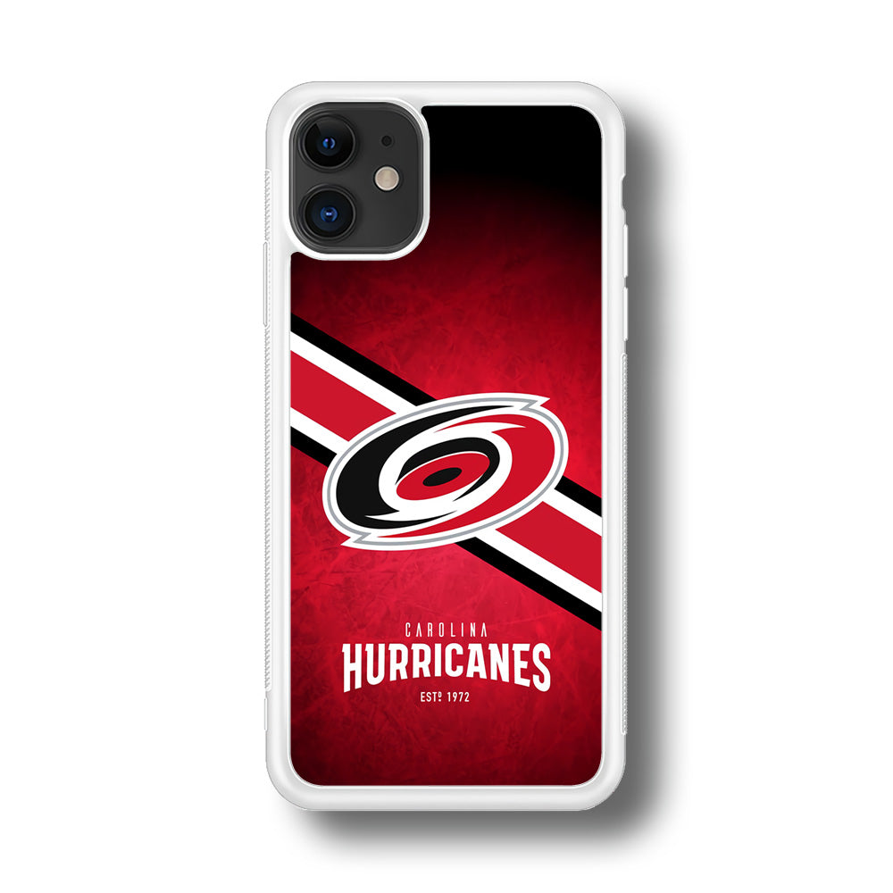 Carolina Hurricanes Team iPhone 11 Case Rubber White (2D Case)