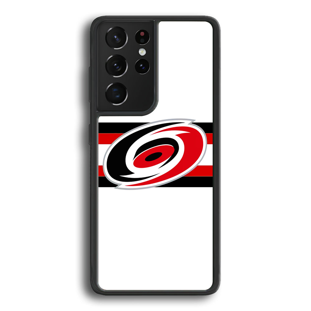 Carolina Hurricanes White And Stripe Samsung Galaxy S21 Ultra Case