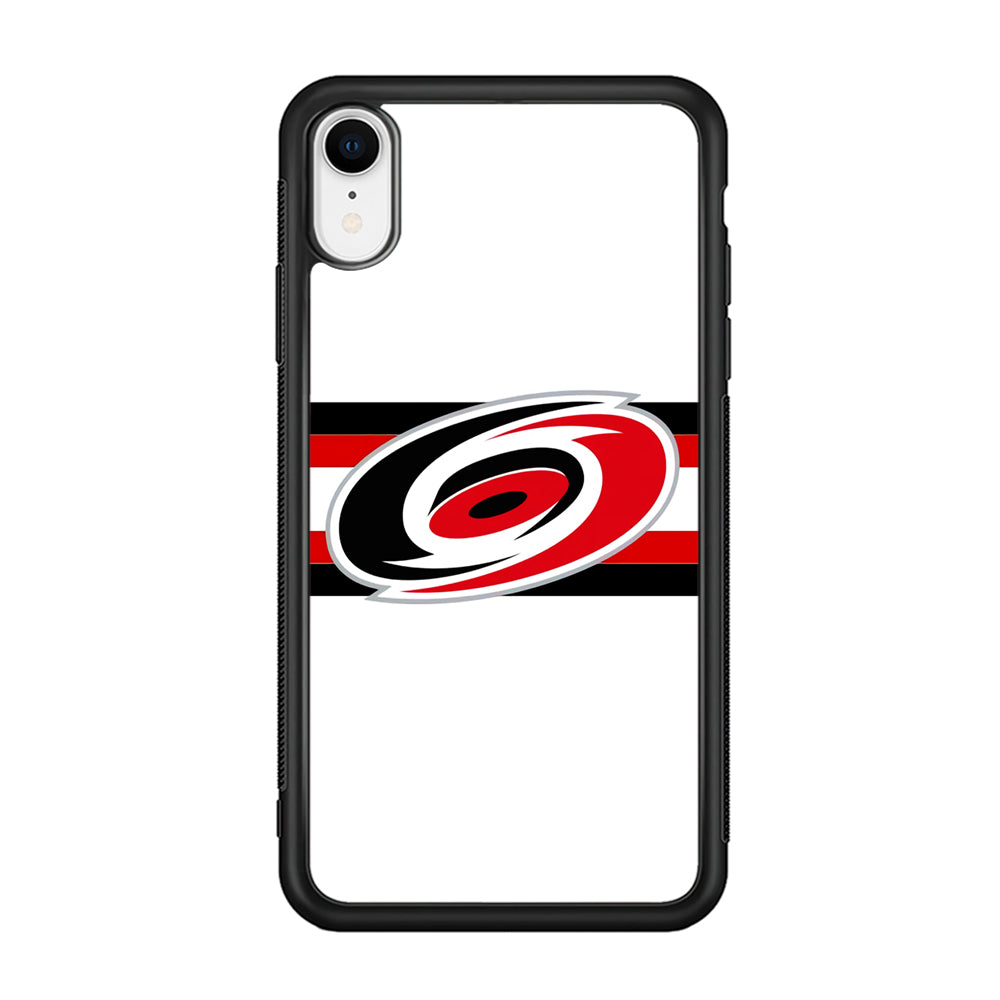 Carolina Hurricanes White And Stripe iPhone XR Case