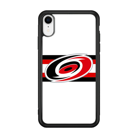 Carolina Hurricanes White And Stripe iPhone XR Case
