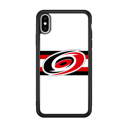 Carolina Hurricanes White And Stripe iPhone XS Case