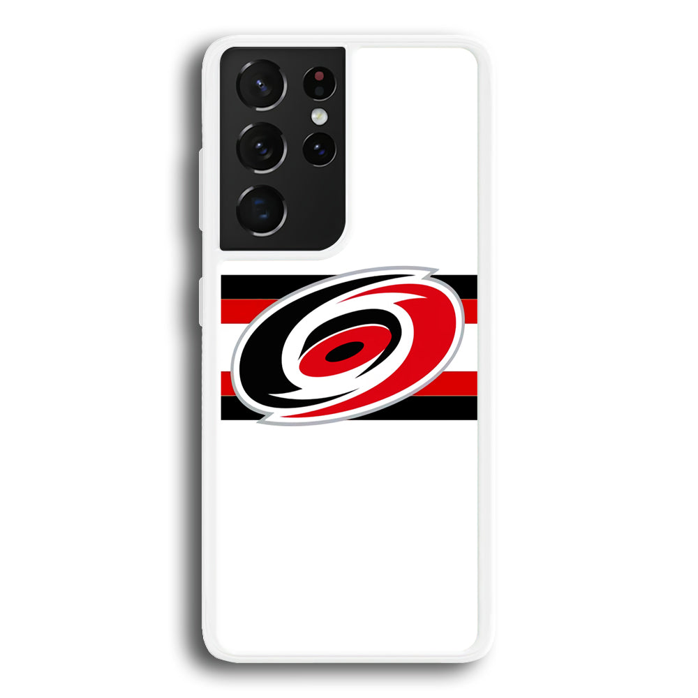 Carolina Hurricanes White And Stripe Samsung Galaxy S21 Ultra Case