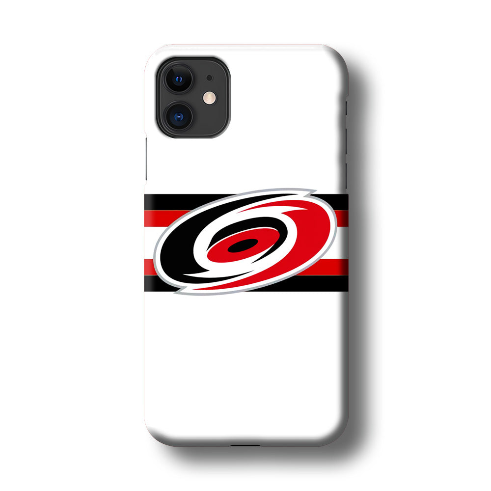 Carolina Hurricanes White And Stripe iPhone 11 Case