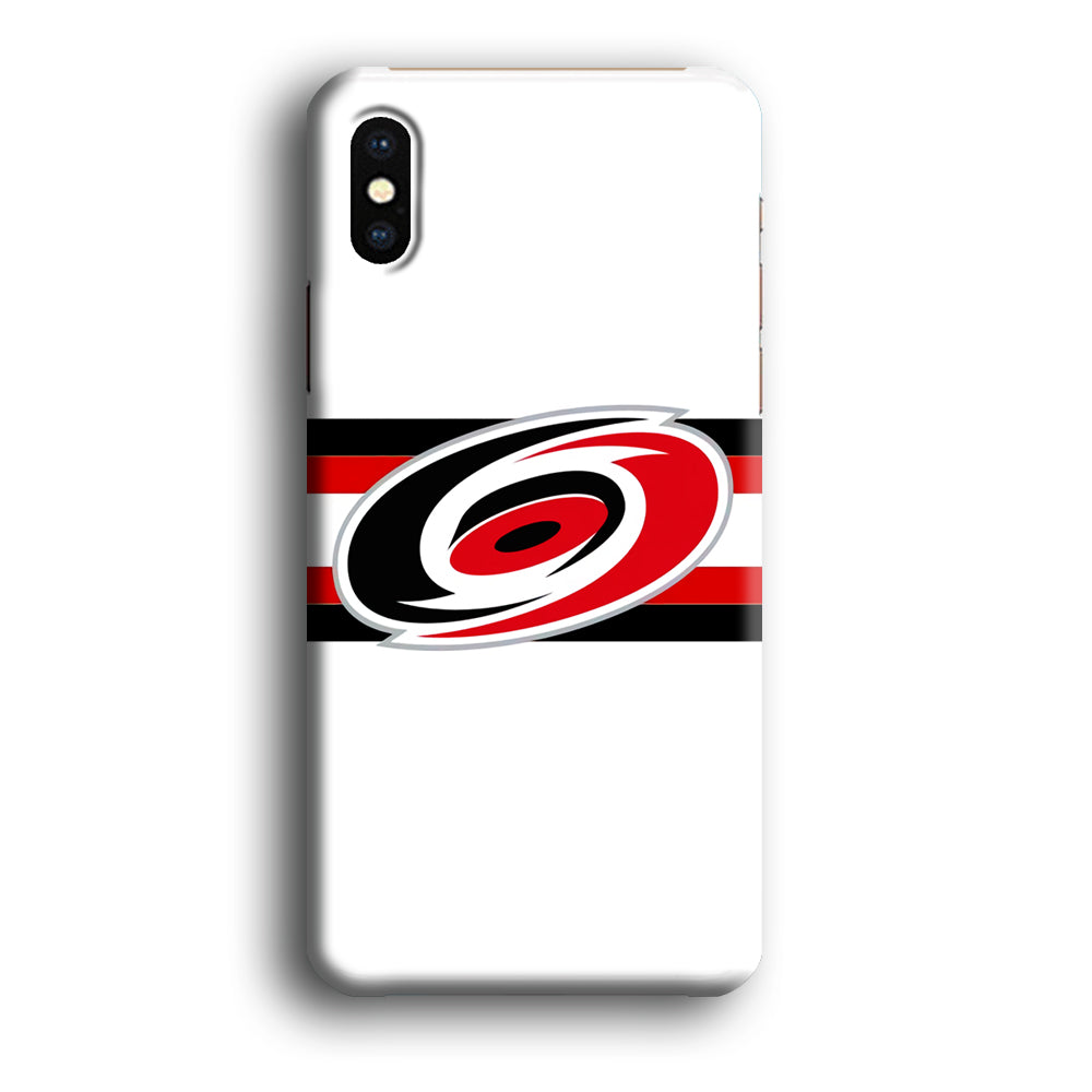 Carolina Hurricanes White And Stripe iPhone X Case