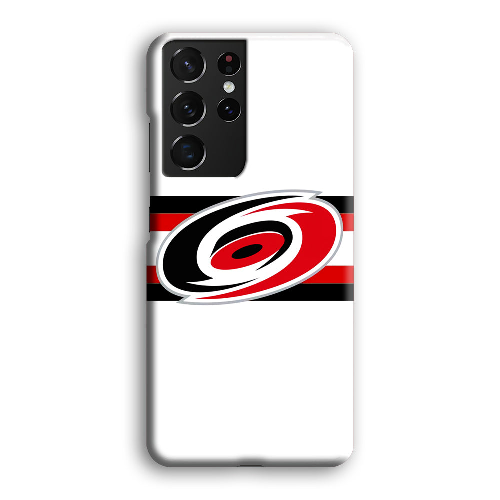 Carolina Hurricanes White And Stripe Samsung Galaxy S21 Ultra Case