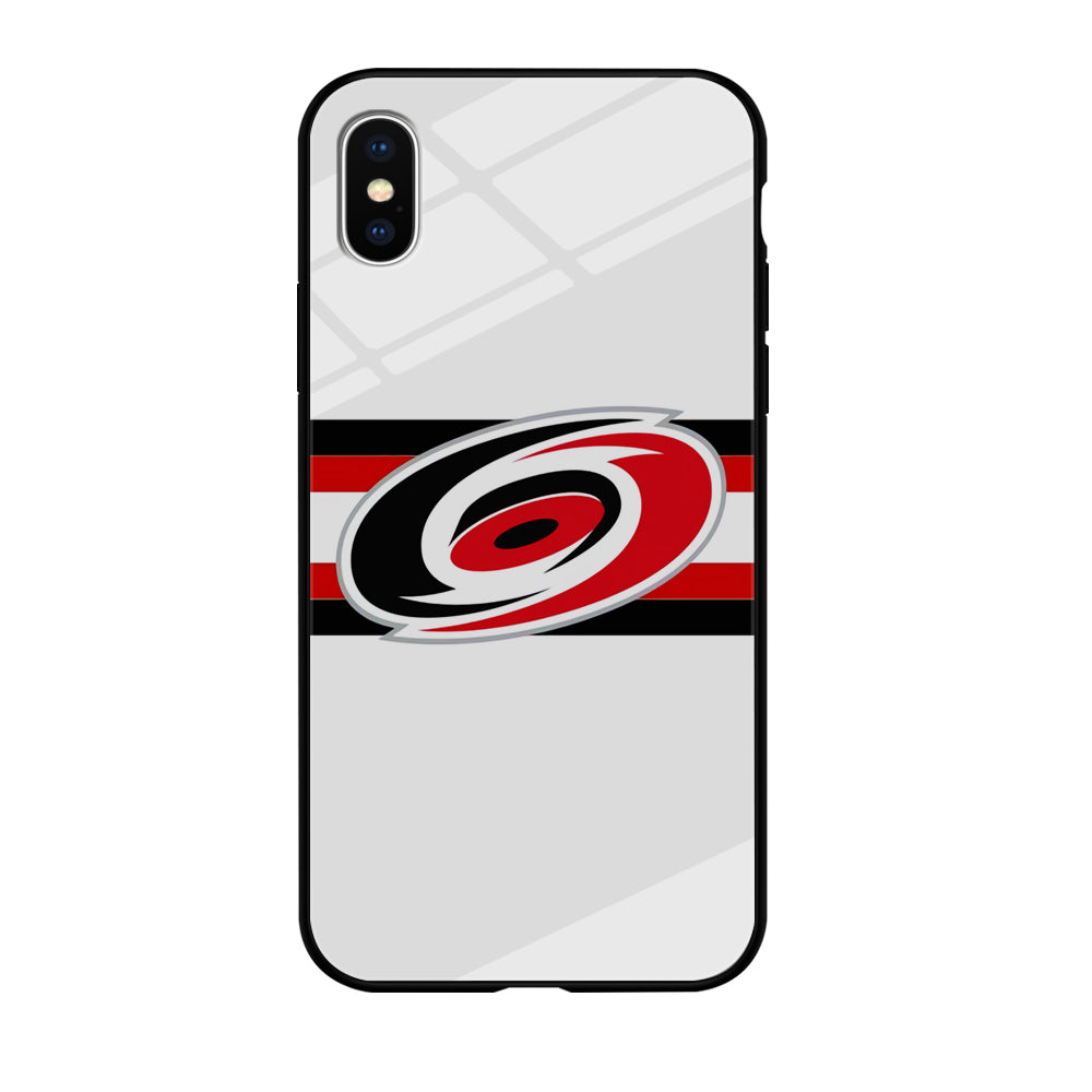 Carolina Hurricanes White And Stripe iPhone X Case