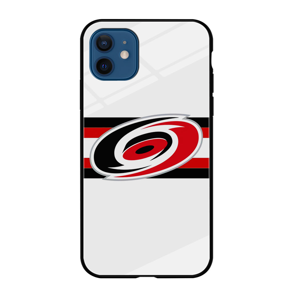 Carolina Hurricanes White And Stripe iPhone 12 Case