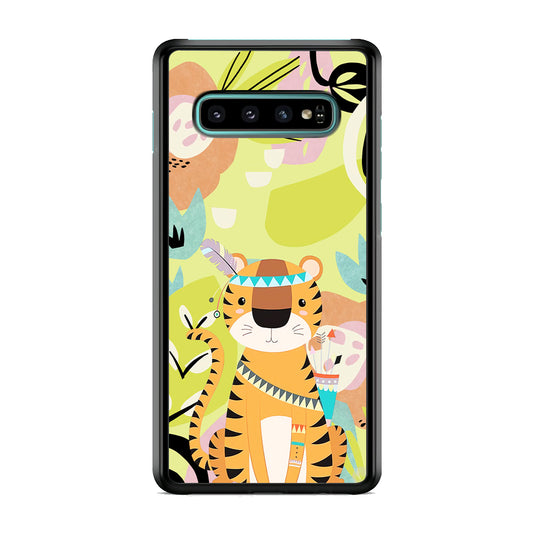 Cartoon Tiger Chief Samsung Galaxy S10 Case