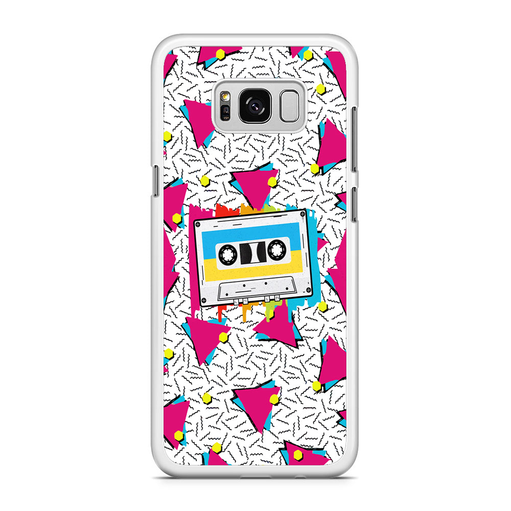 Cassette Pink Voice Samsung Galaxy S8 Plus Case Rubber White (2D Case)