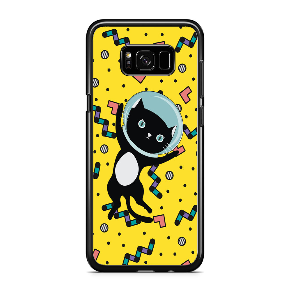 Cat Get Around The Universe Samsung Galaxy S8 Plus Case Rubber Black (2D Case)