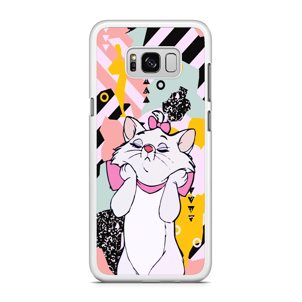 Cat Lovely Touch Samsung Galaxy S8 Plus Case Rubber White (2D Case)