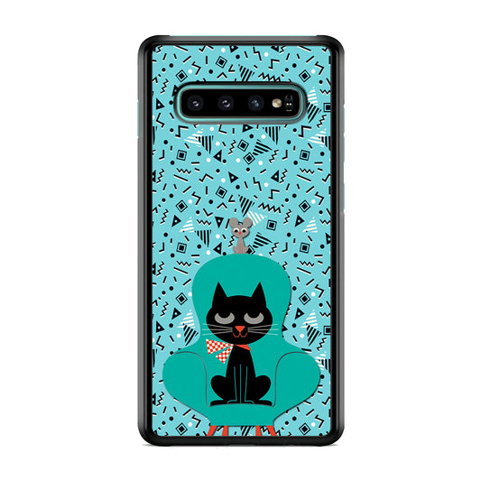 Cat and Mouse in a Chair Samsung Galaxy S10 Case