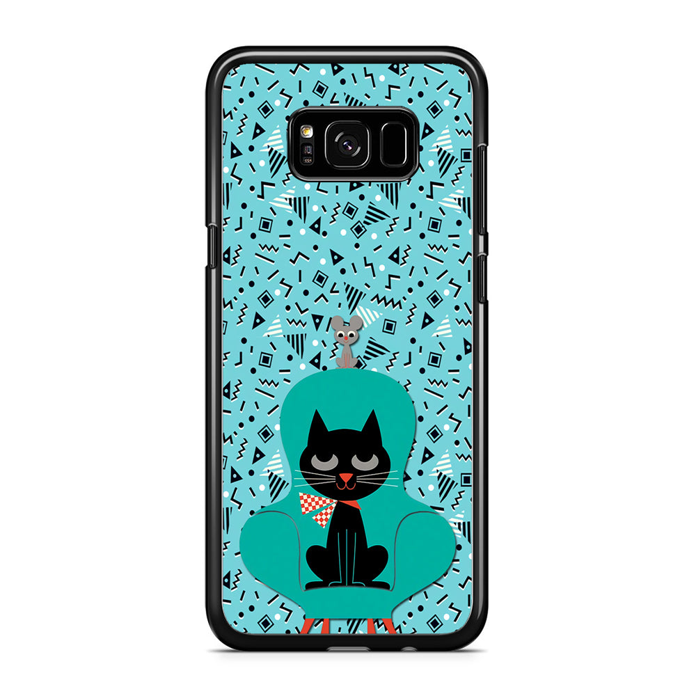 Cat and Mouse in a Chair Samsung Galaxy S8 Plus Case Rubber Black (2D Case)