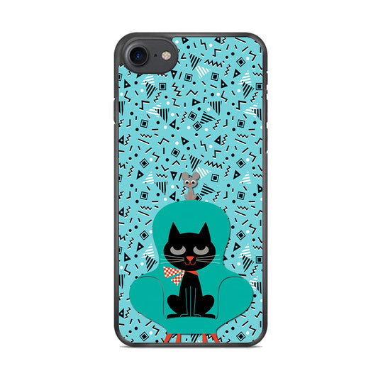 Cat and Mouse in a Chair iPhone 8 Case