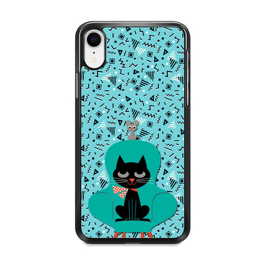 Cat and Mouse in a Chair iPhone XR Case