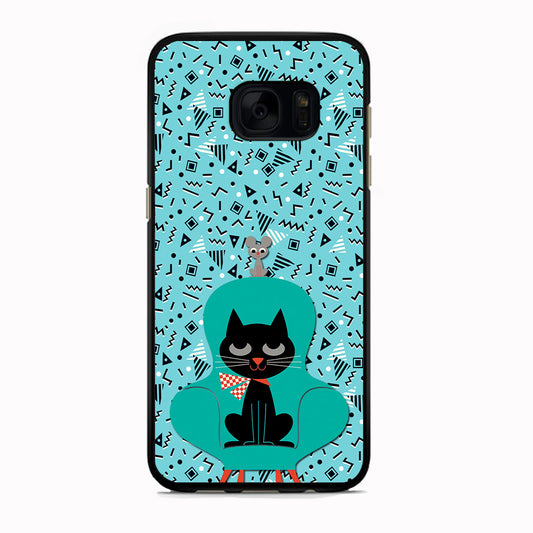Cat and Mouse in a Chair Samsung Galaxy S7 Edge Case