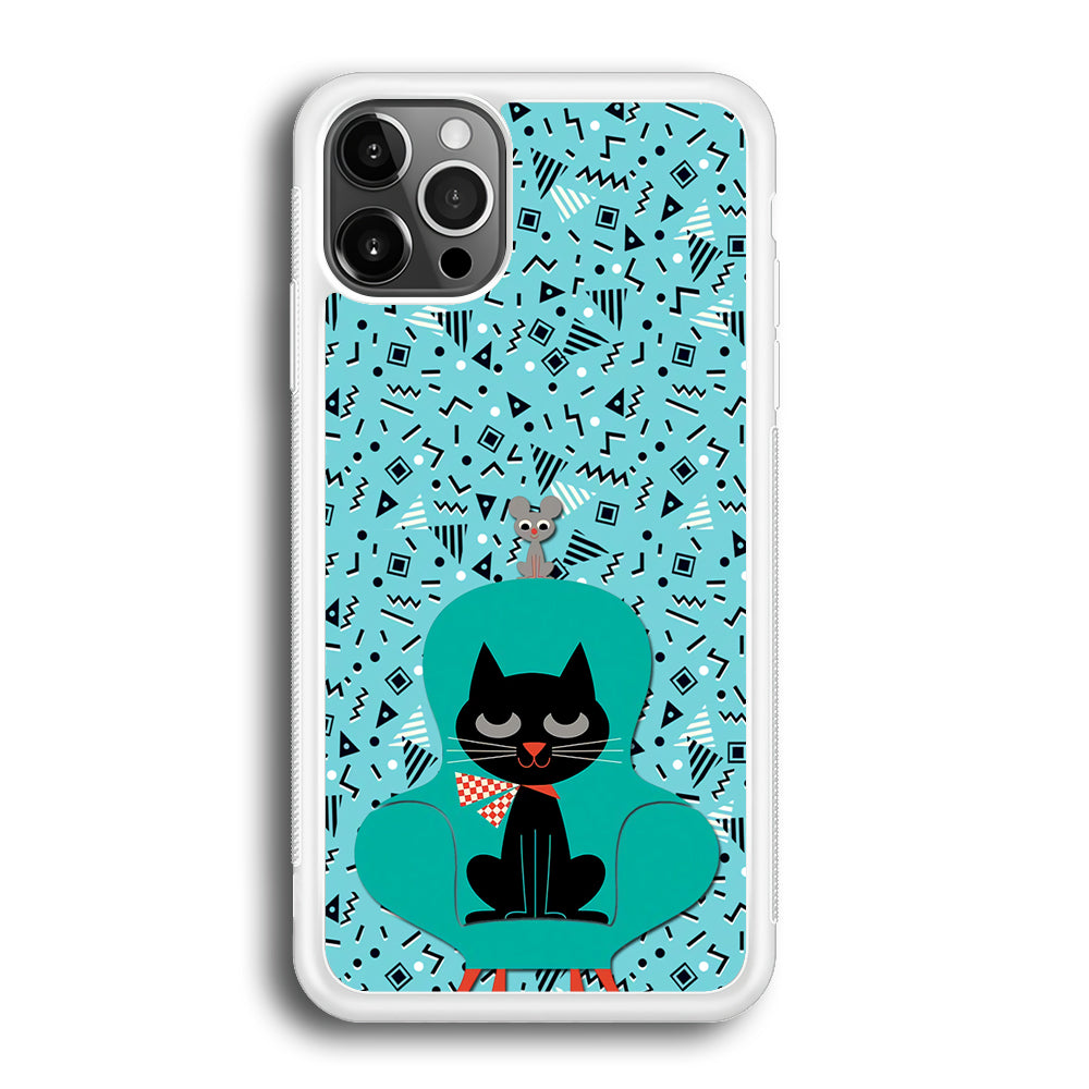 Cat and Mouse in a Chair iPhone 12 Pro Case