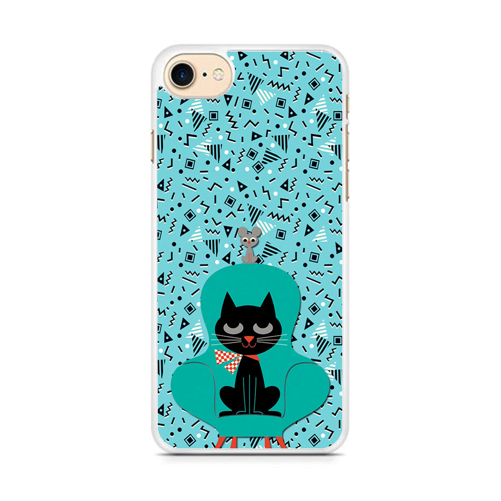 Cat and Mouse in a Chair iPhone 8 Case