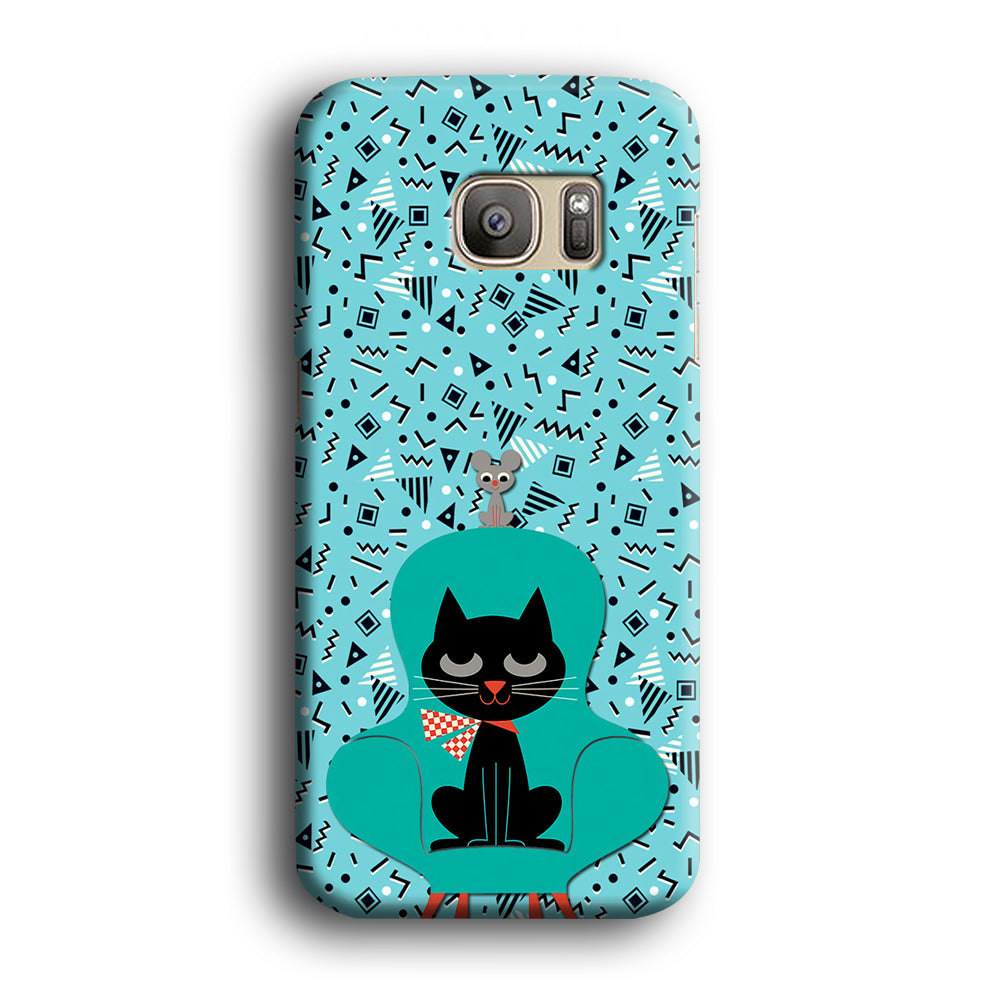 Cat and Mouse in a Chair Samsung Galaxy S7 Edge Case