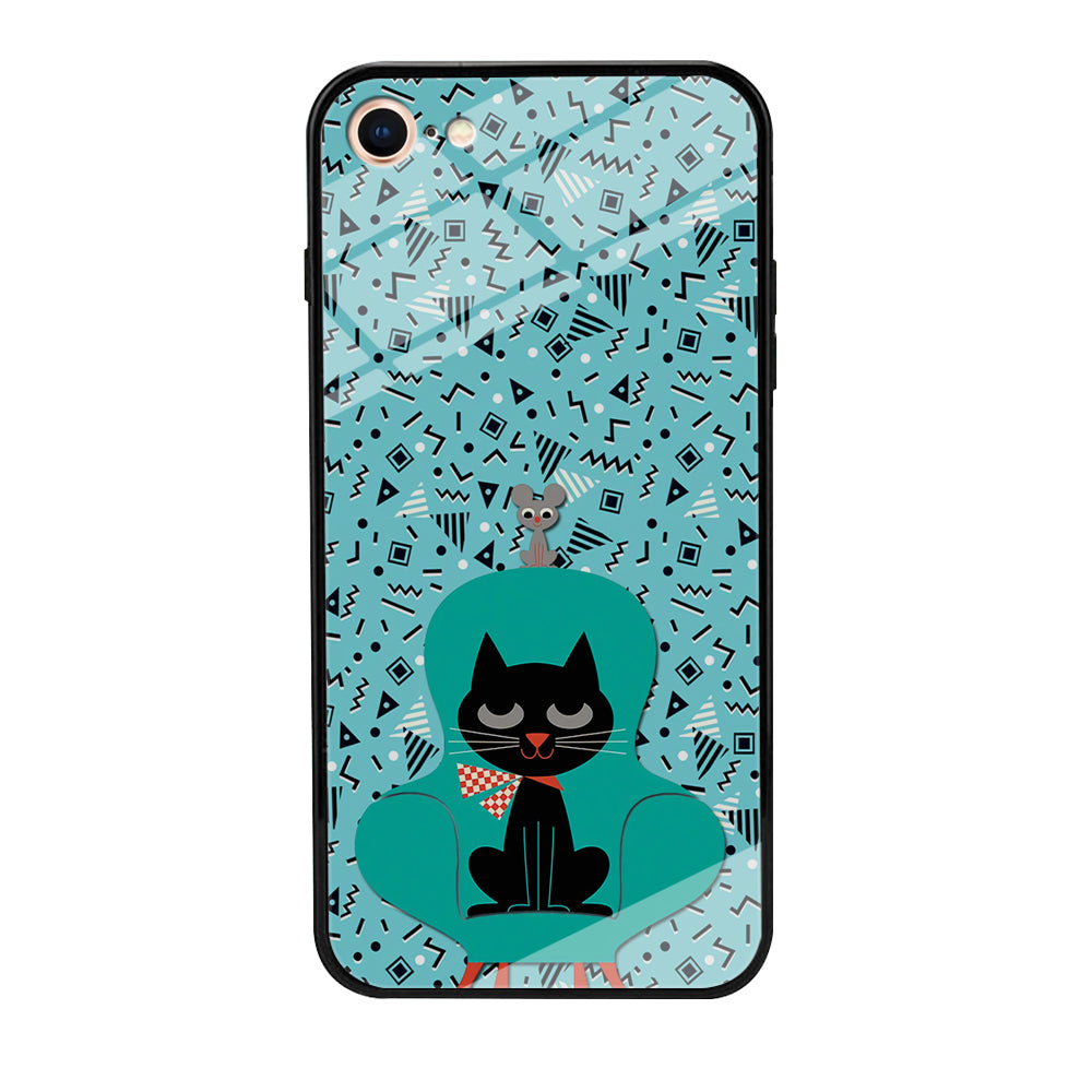 Cat and Mouse in a Chair iPhone 8 Case