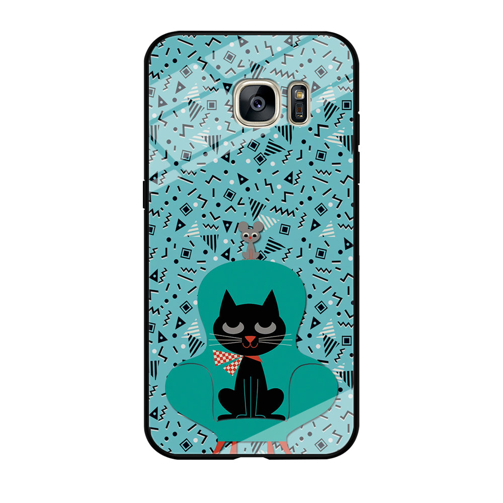 Cat and Mouse in a Chair Samsung Galaxy S7 Edge Case